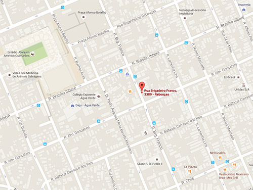 Mapa de localização do Sinpacel